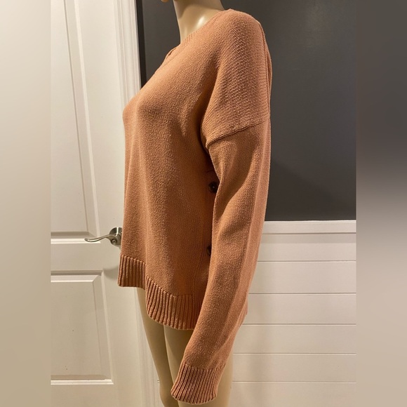 Madewell Brownstone Side-Button Sweater size S - Picture 4 of 6